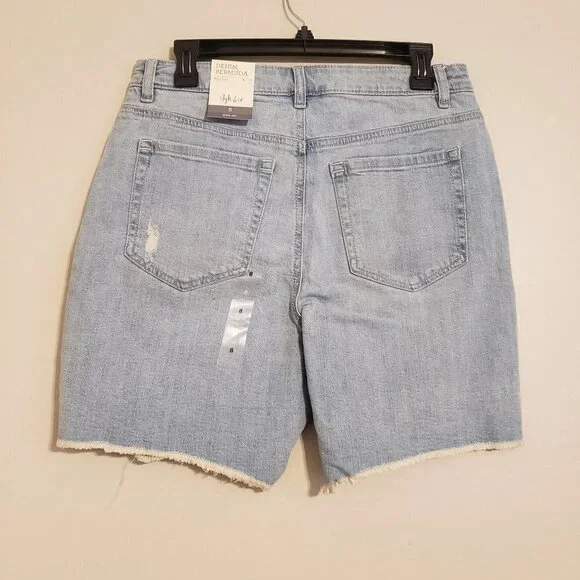 Style & Co High Rise Denim Bermuda size 8 NWT - Picture 5 of 12